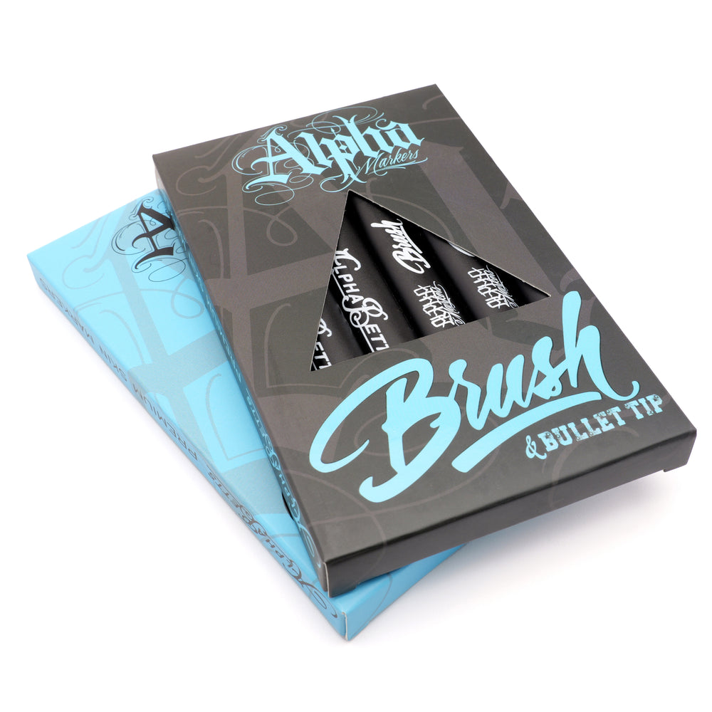 Alpha Betts 2.0 Brush & Bullet Combo Markers Eikon Tattoo Supplies