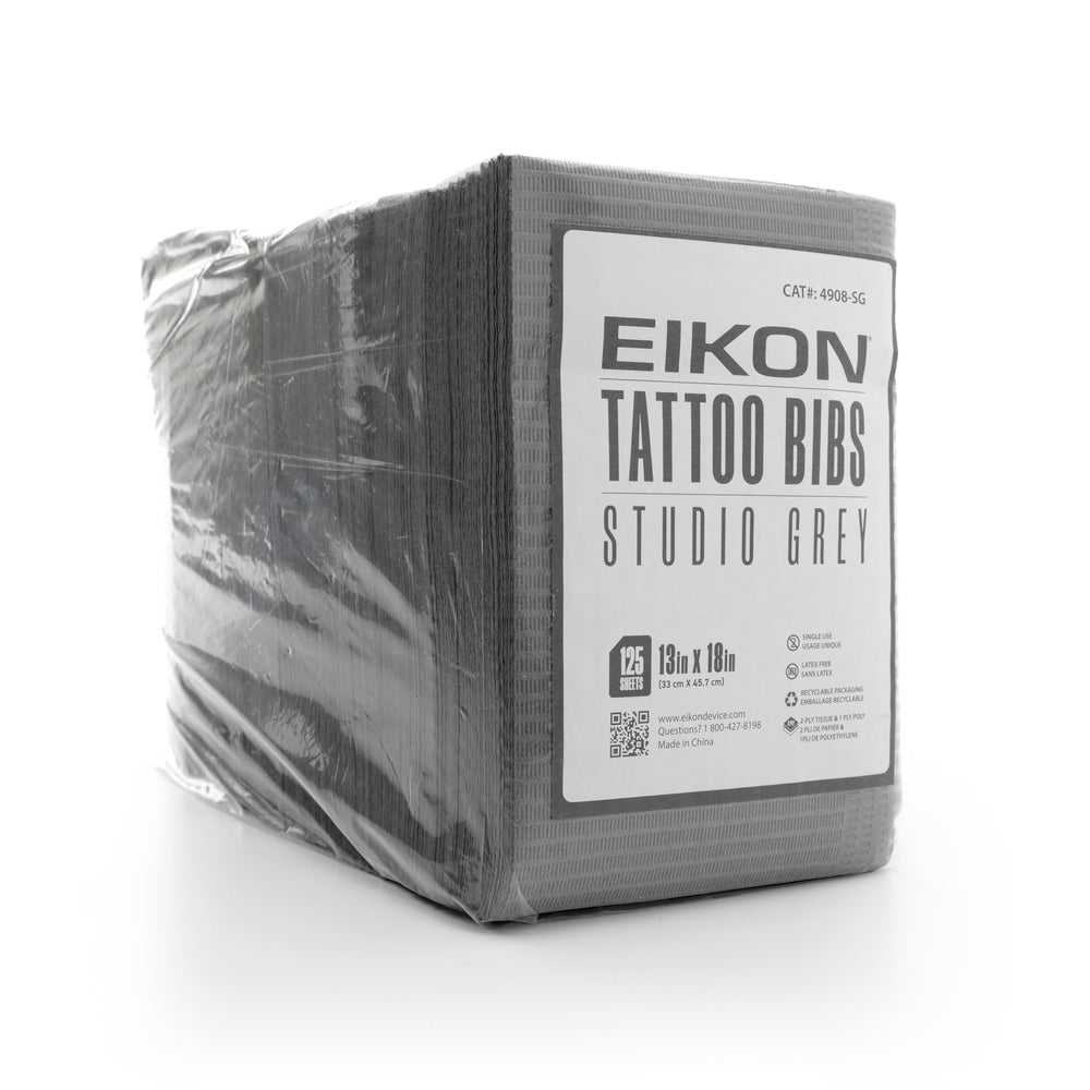 Eikon Studio-Grey Tattoo Bibs Canada's Tattoo Supply Store  - Workstation setup