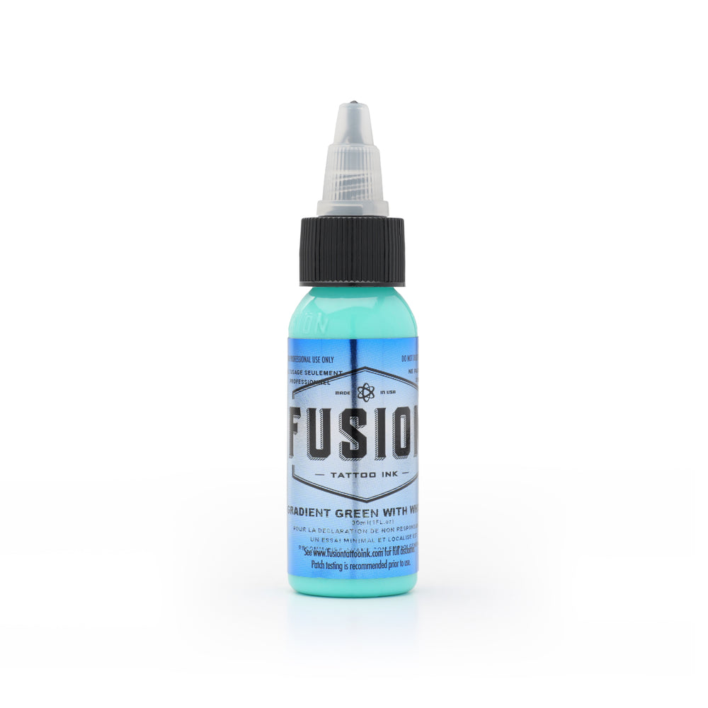 FUSION INK _ Gradient System - GREEN W WHT #1