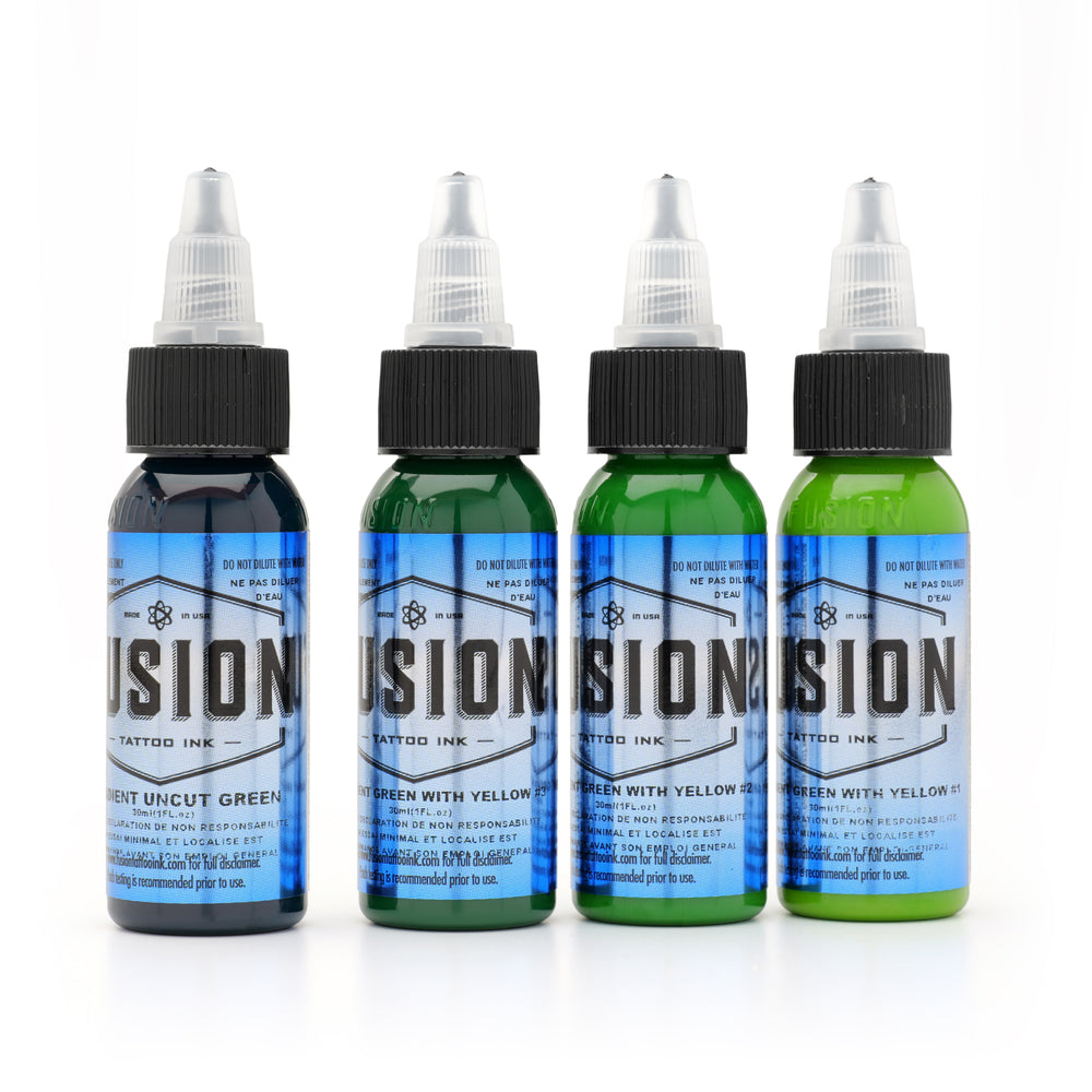 FUSION INK _ Gradient System - GREEN w YELLOW SET