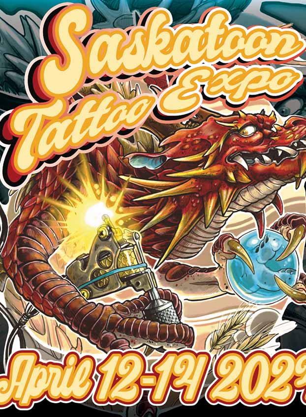 Saskatoon 2024 Tattoo Convention Poster, April 12-14