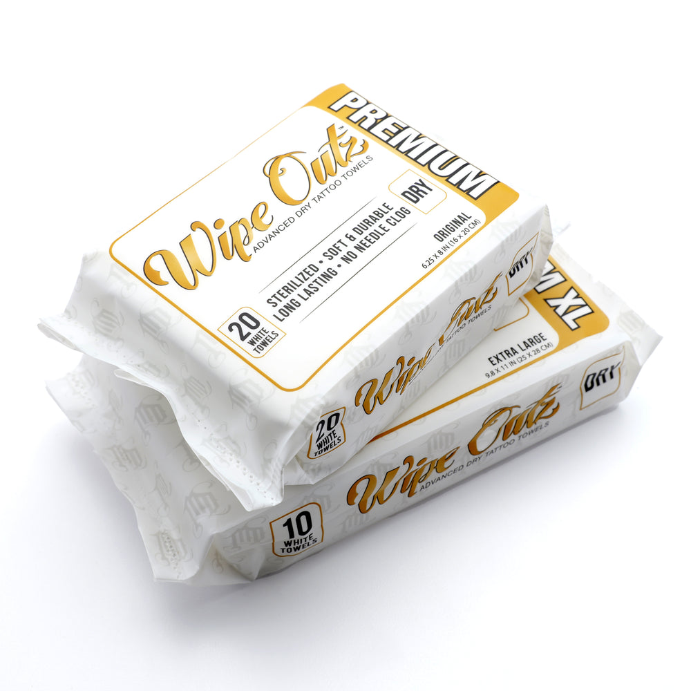 Wipe Outz Cleansing Towel White Tattoo Supplies Eikon Device