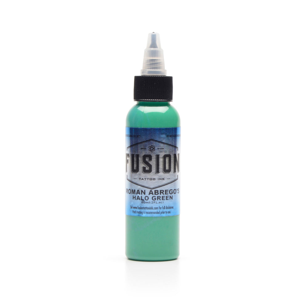 fusion ink roman abrego halo green 2 oz - Tattoo Supplies