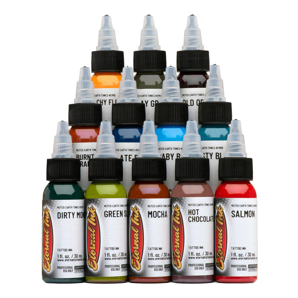 eternal ink muted earth tones set - Tattoo Supplies