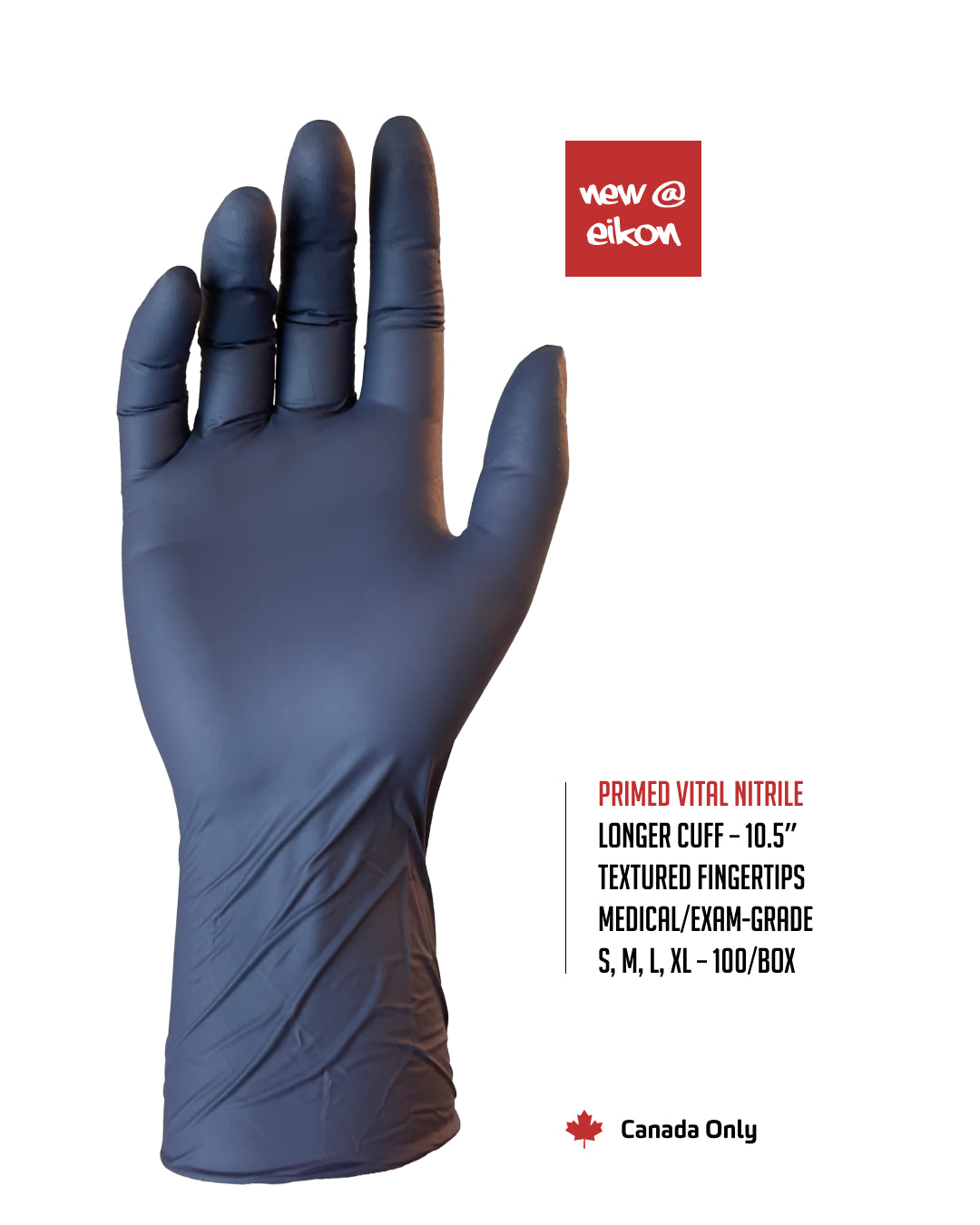 NEW PriMED Vital™ Black Nitrile Gloves – With Longer Cuffs!! (CA Only)