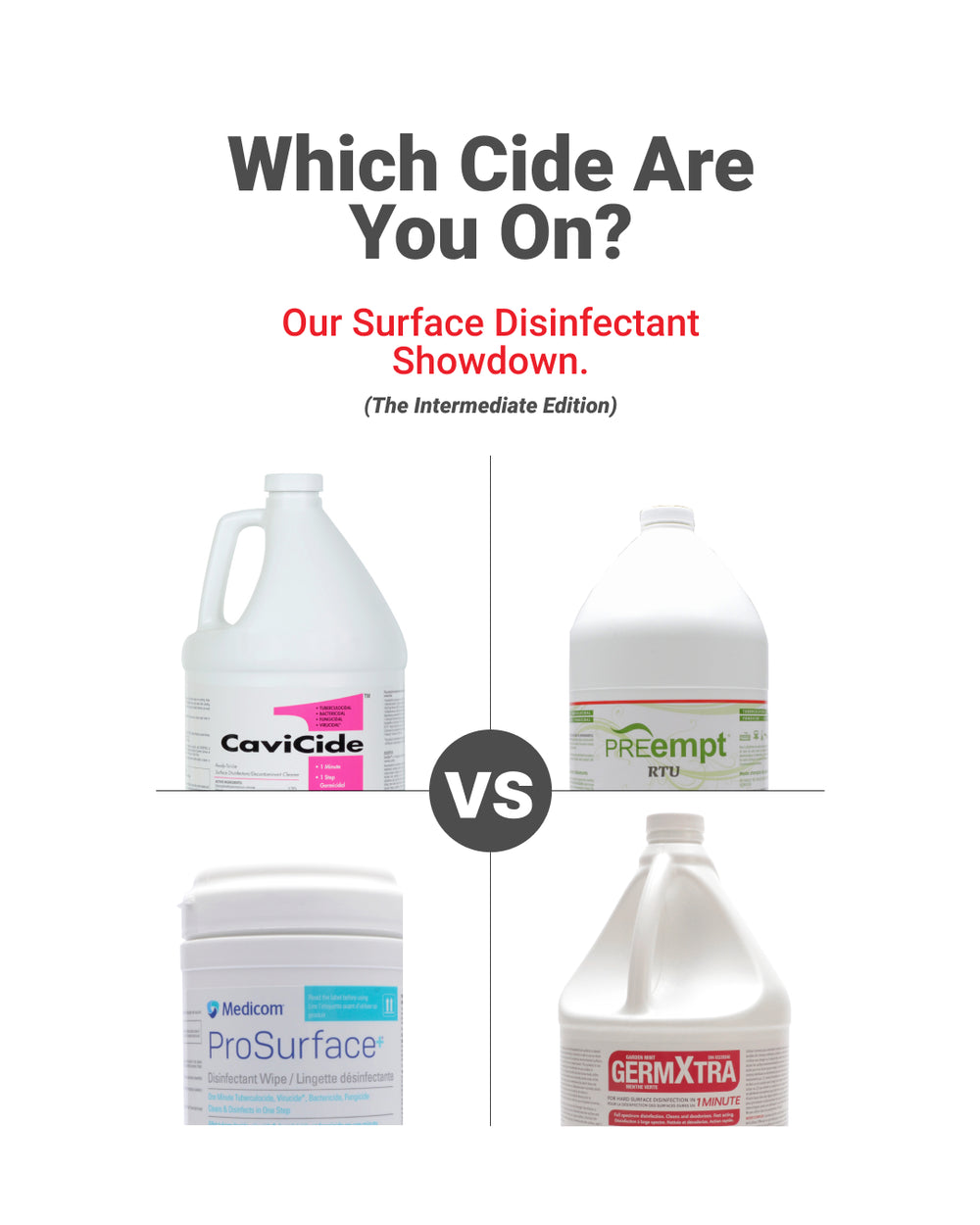 Intermediate Surface Disinfectants – More Options, More choice.