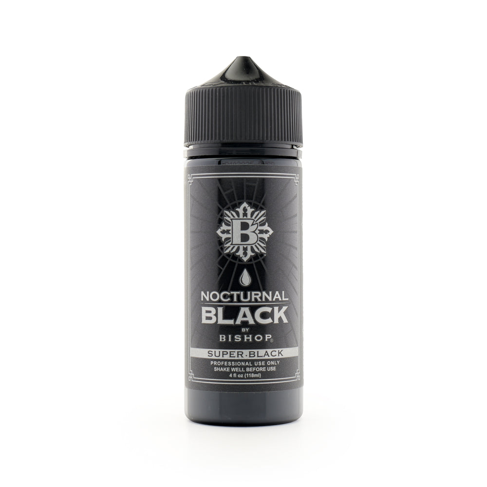 BISHOP | Nocturnal Ink - SUPER Black created by eternal ink. Sold at Eikon device Your canada tattoo supply store