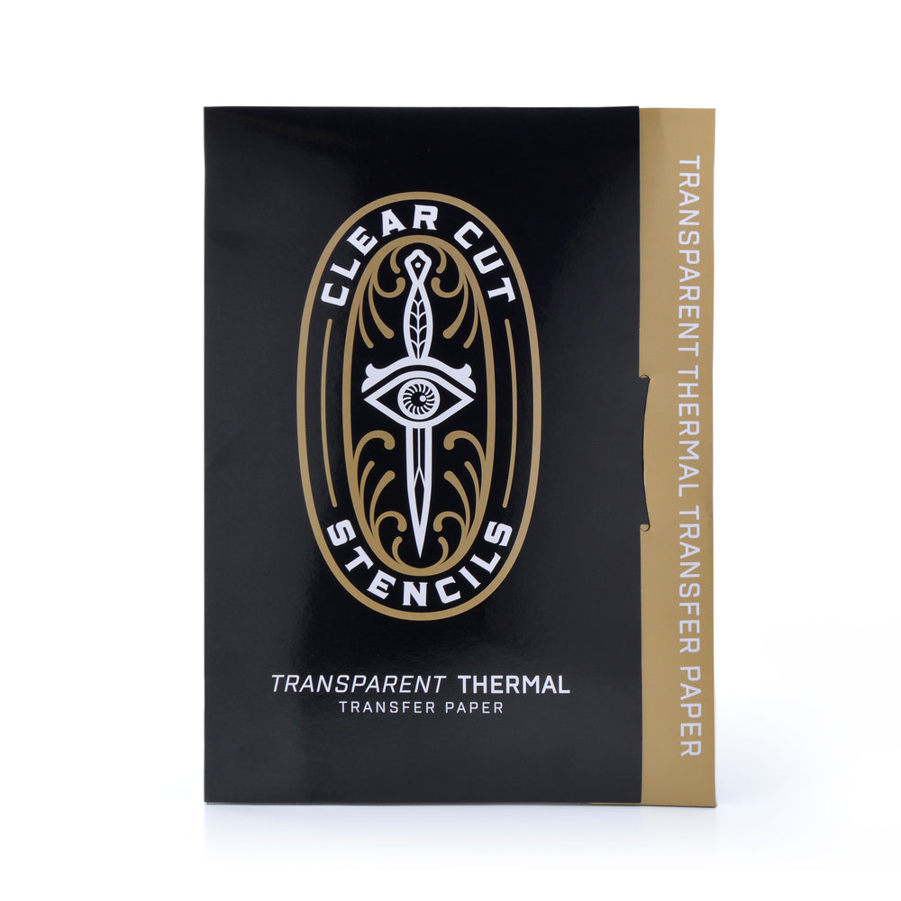 Clear Cut Stencils Transparent Tattoo Stencil Paper Box of 25