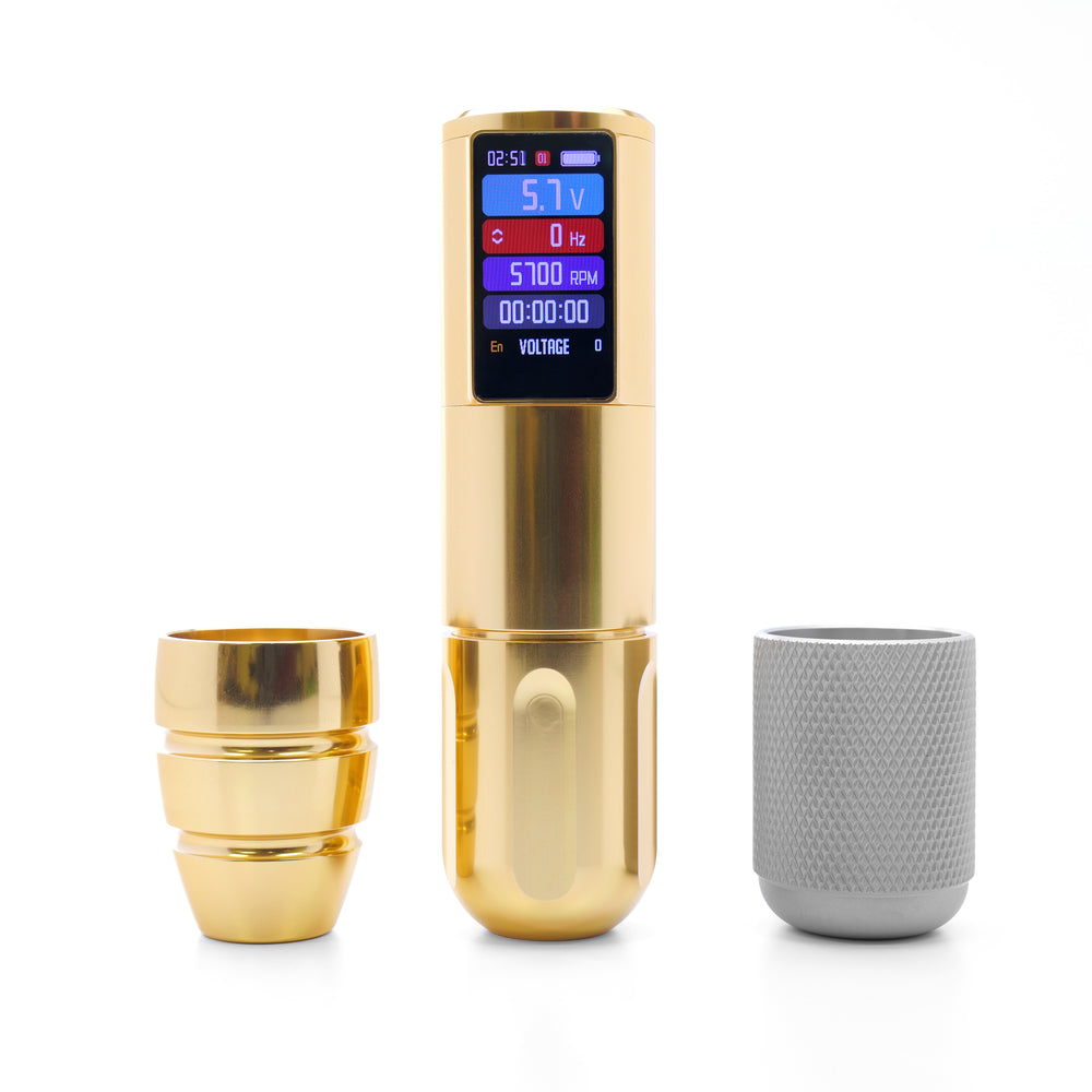  INKLAB T7 MAX Gold Tattoo Pen - Eikon Device - Tattoo Supplies - Canada's Tattoo Supply Store