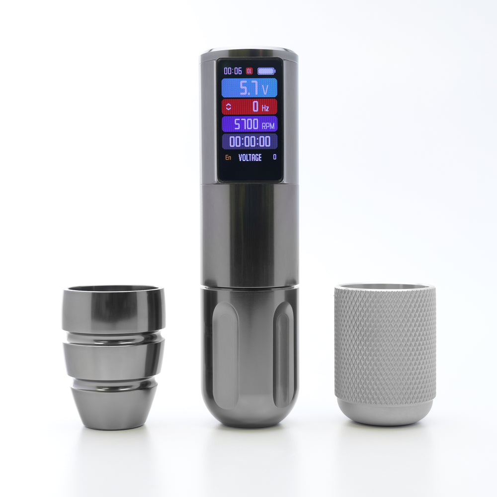  INKLAB T7 MAX Gray Tattoo Pen - Eikon Device - Tattoo Supplies - Canada's Tattoo Supply Store