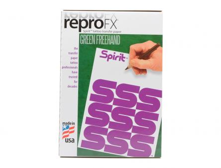 spirit green freehand paper 8 1 2 x 11 inch - Tattoo Supplies