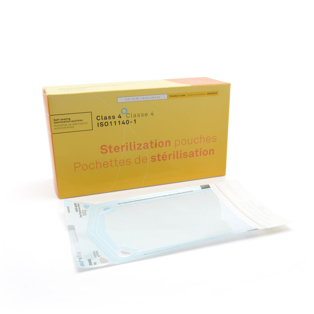 aurelia 2 1 2 x 4 inch sterilization pouches - Tattoo Supplies