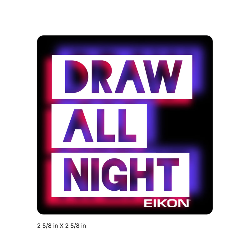 EIKON Draw All Night BLK _ Eikon Sticker  Tattoo Supplies