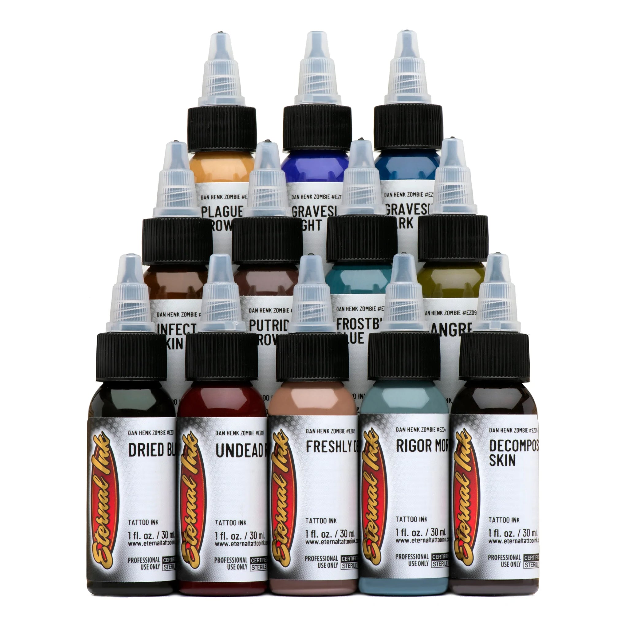 Eternal Ink Zombie Colours Series 12-Colour Set – Eikon Tattoo Supply