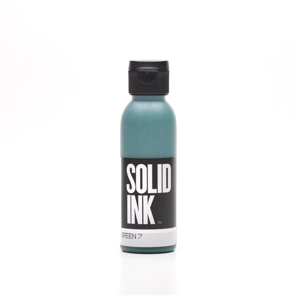 Solid Ink Old Pigment Set Green 7 - Tattoo Supplies